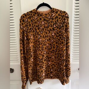 Karl Lagerfeld Animal Print and Hearts Sweater
